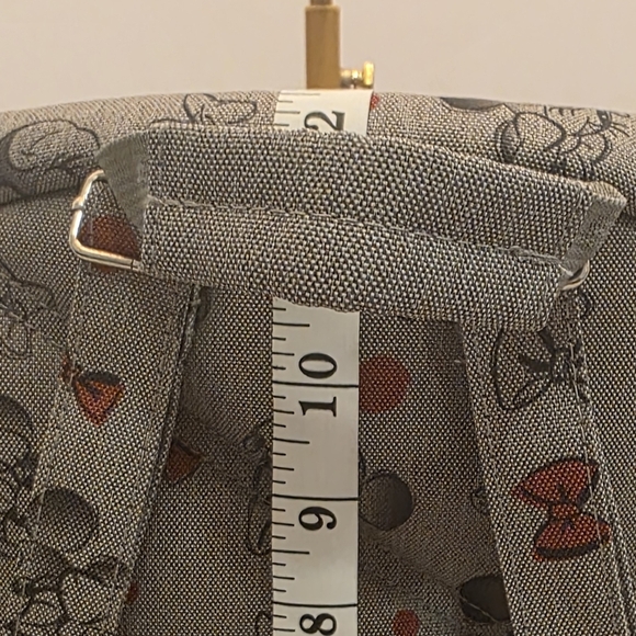 Disney Minnie Mouse Bows Mini Backpack - Gray & Red Cute Bag - Picture 7 of 16